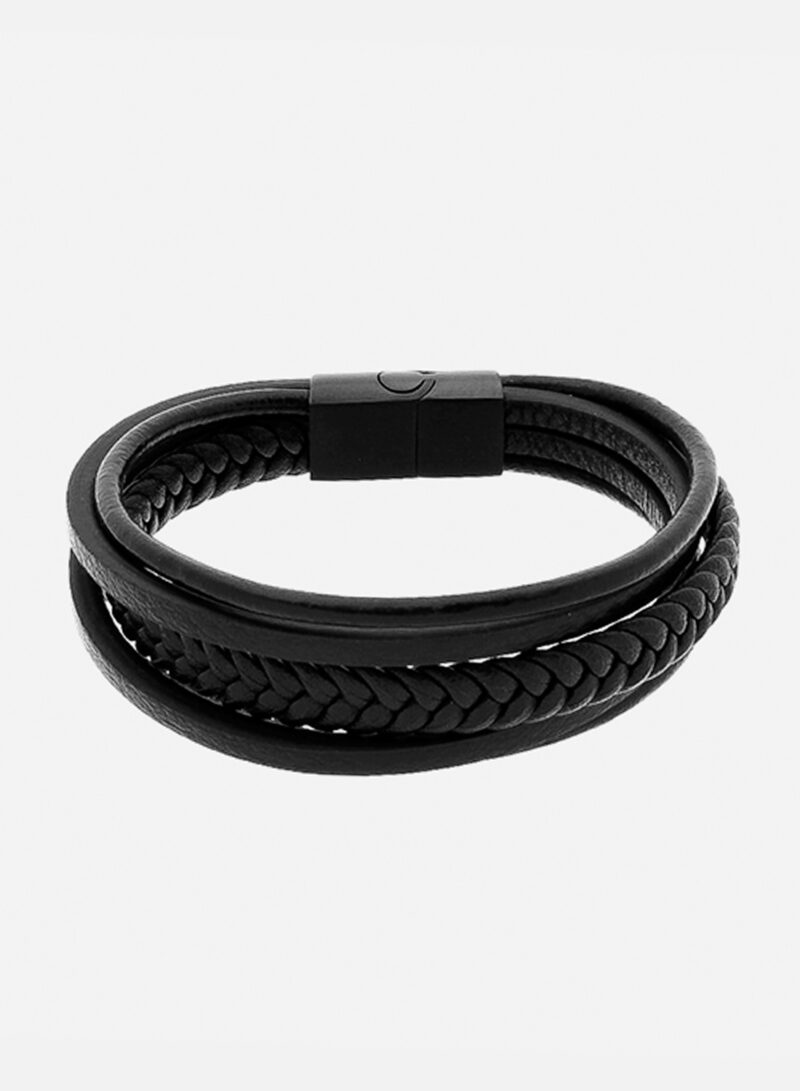 Pulsera Cuero Total Black - Imagen 2